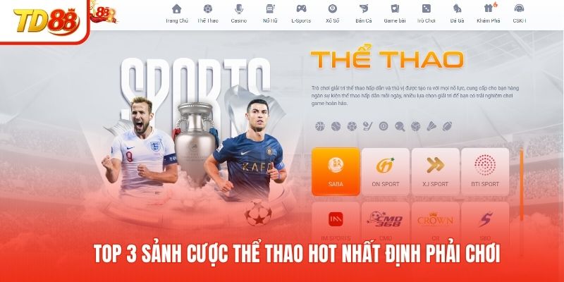Top 3 sảnh cược thể thao hot nhất định phải chơi